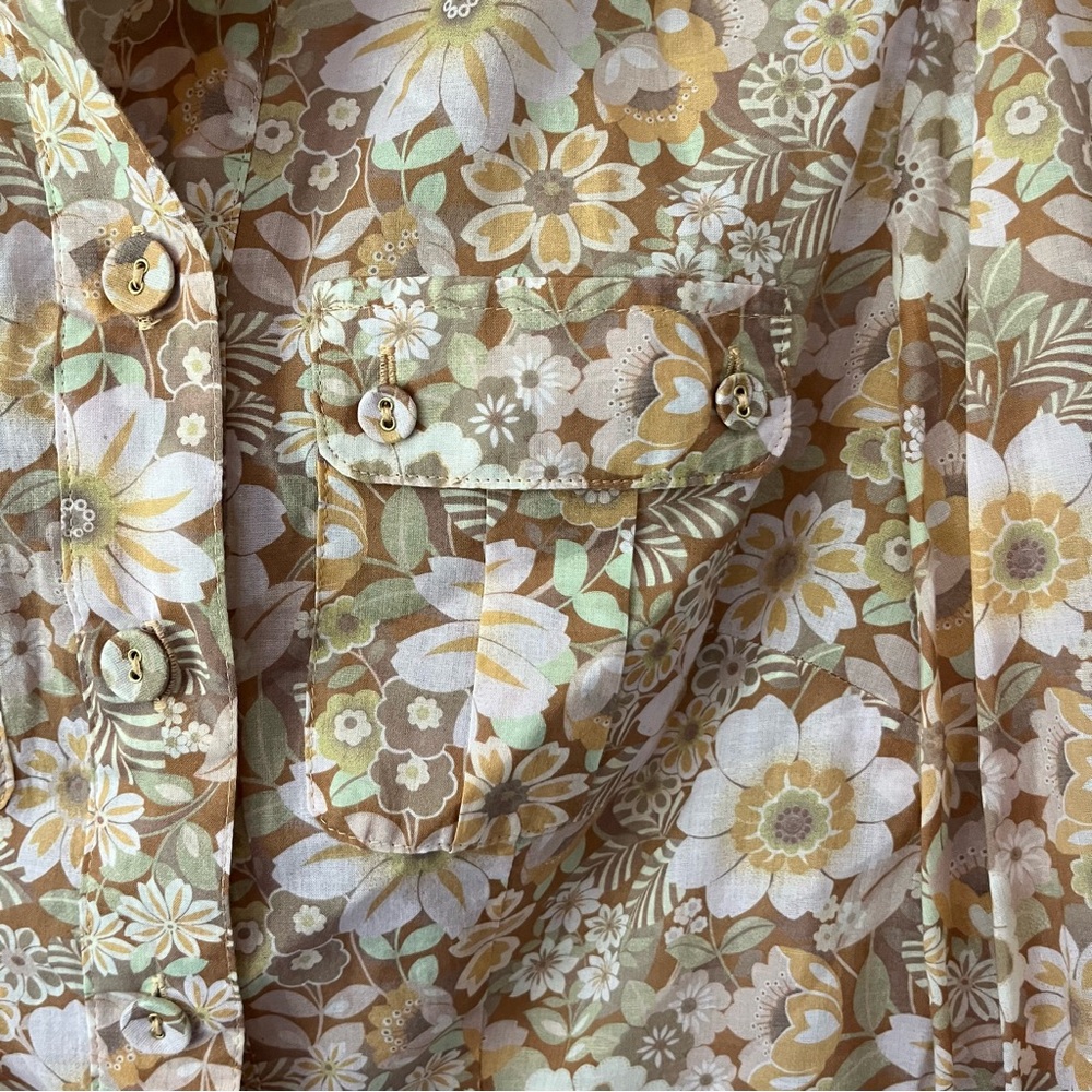 ZIMMERMANN Floral Puff Sleeve Button Down Shirt 0 - Picture 4 of 7